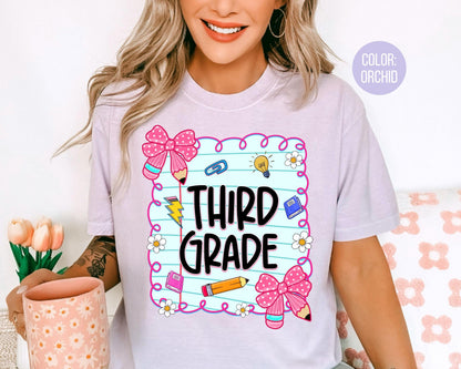Comfort Colors® Coquette Third Grade Shirt, 3rd Grade Teacher Shirts