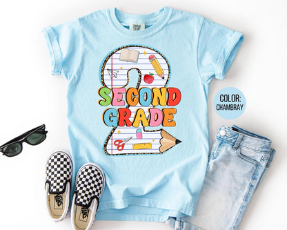 Comfort Colors 2nd Grade Shirt: Back to School Tee