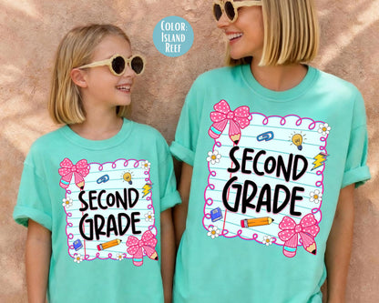 Comfort Colors® Coquette Second Grade Shirt, 2nd Grade Teacher Shirts