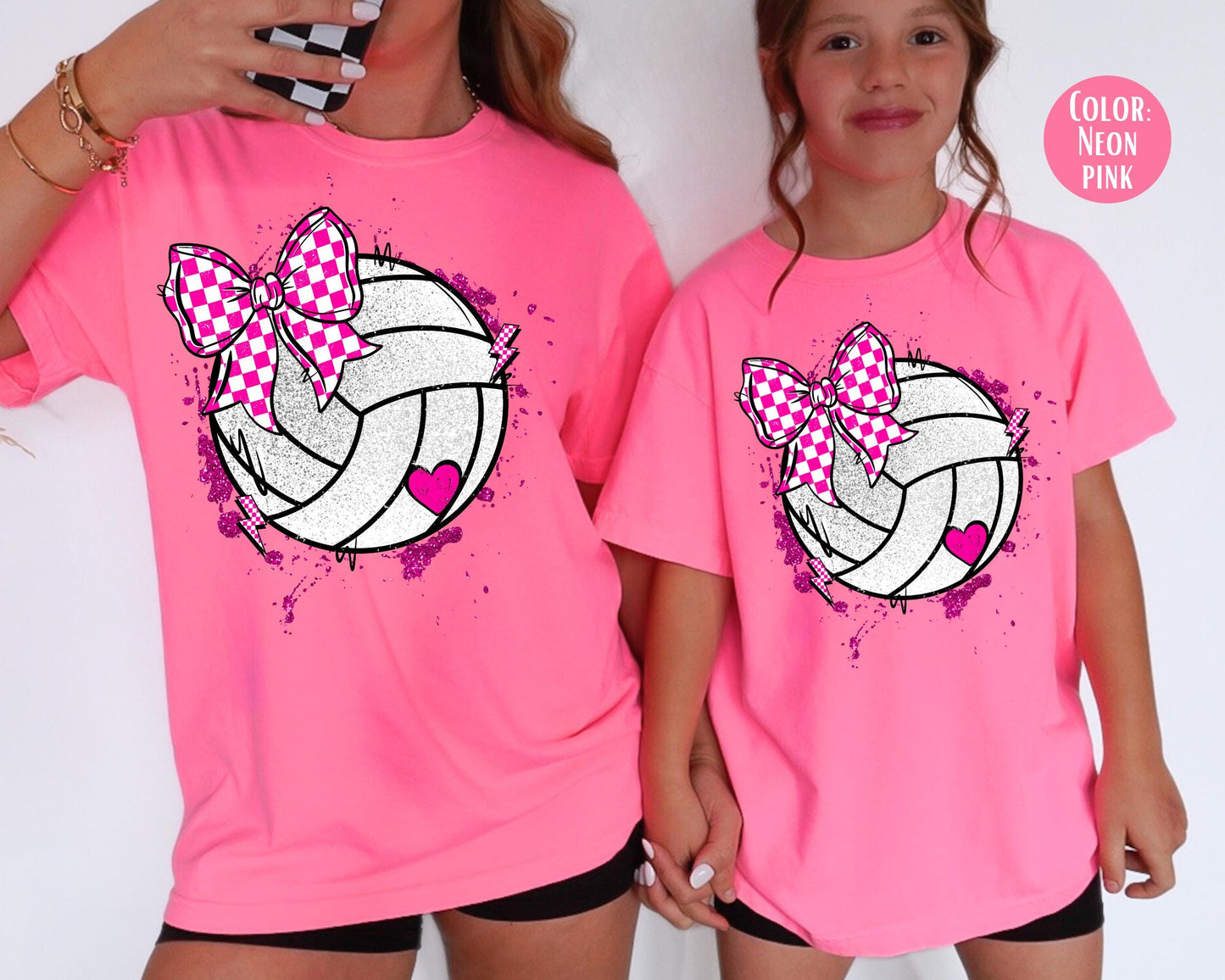Comfort Colors Girls Volleyball Shirt: Matching Mom & Daughter Volley Shirts