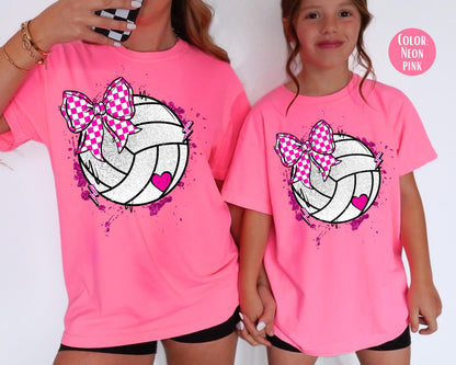 Comfort Colors Girls Volleyball Shirt: Matching Mom & Daughter Volley Shirts