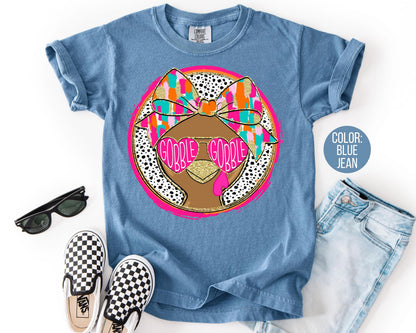 Comfort Colors Girls Thanksgiving Turkey Shirt: Mom & Daughter Matching