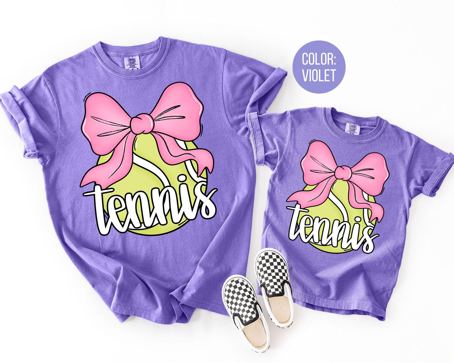 Comfort Colors Coquette Tennis Shirt, Girls Tennis Shirts