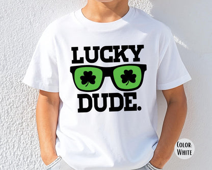 Comfort Colors® Boys Lucky Dude Shirt, Kids St Patricks Day Shirts