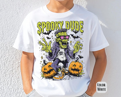 Comfort Colors Boys Halloween Shirt: Spooky Zombie Dude