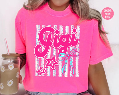 Comfort Colors® Floral Gigi Shirt, Gift for Gigi