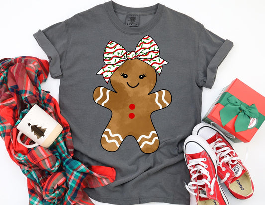 Comfort Colors Gingerbread Girl Christmas Shirt
