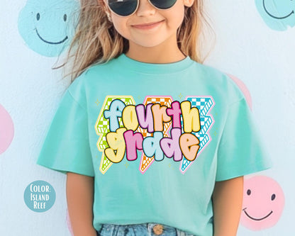 Comfort Colors 4th Grade Shirt: Lightening Bolt Tee