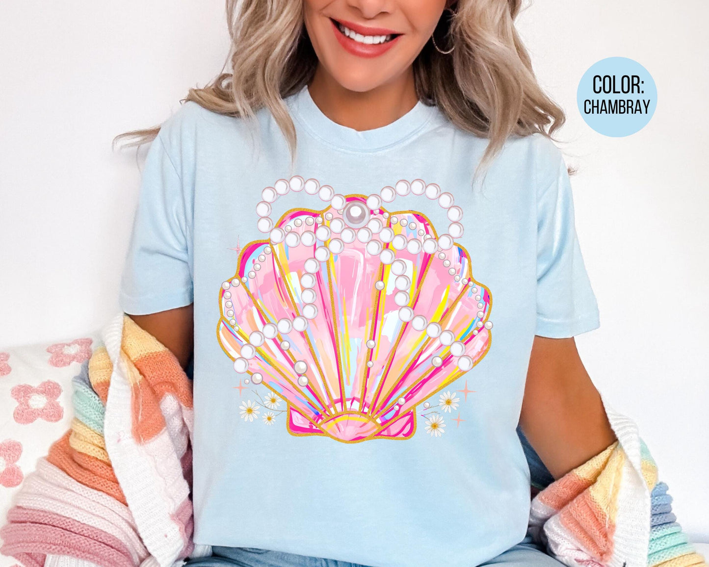 Comfort Colors® Pearl Coquette Clam Shirt, Girls Summer Shirts