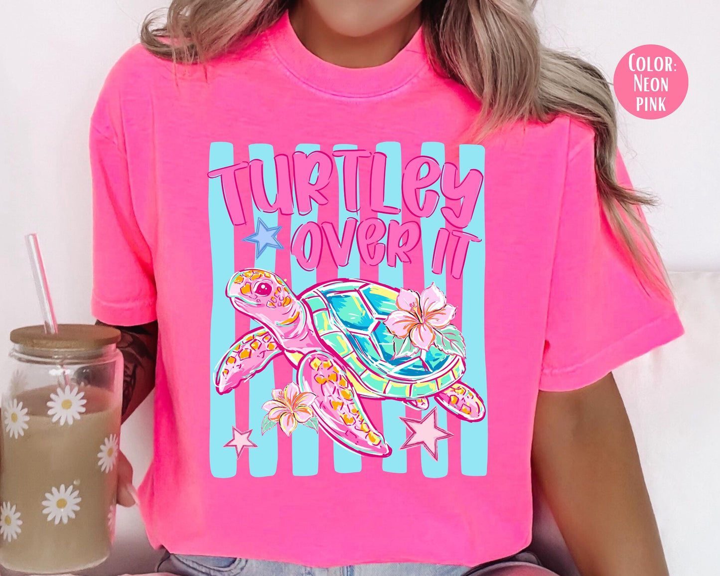 Comfort Colors Turtley Over It Shirt, Summer Sea Turtle Shirts