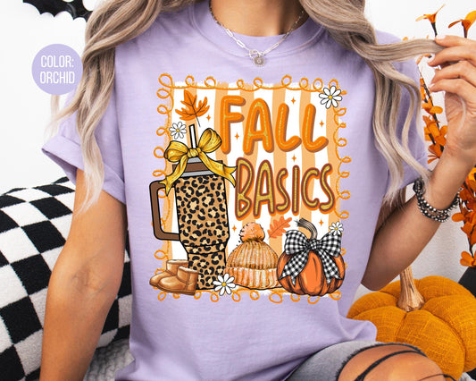 Comfort Colors Leopard Print Fall Shirt: Girly Basic Tee