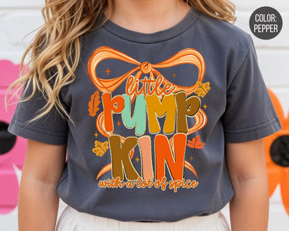 Comfort Colors Little Pumpkin Spice Thanksgiving Shirt - Kids Fall Outfit