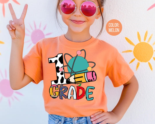 Comfort Colors Kids First Grade Shirt: Back to School Tee