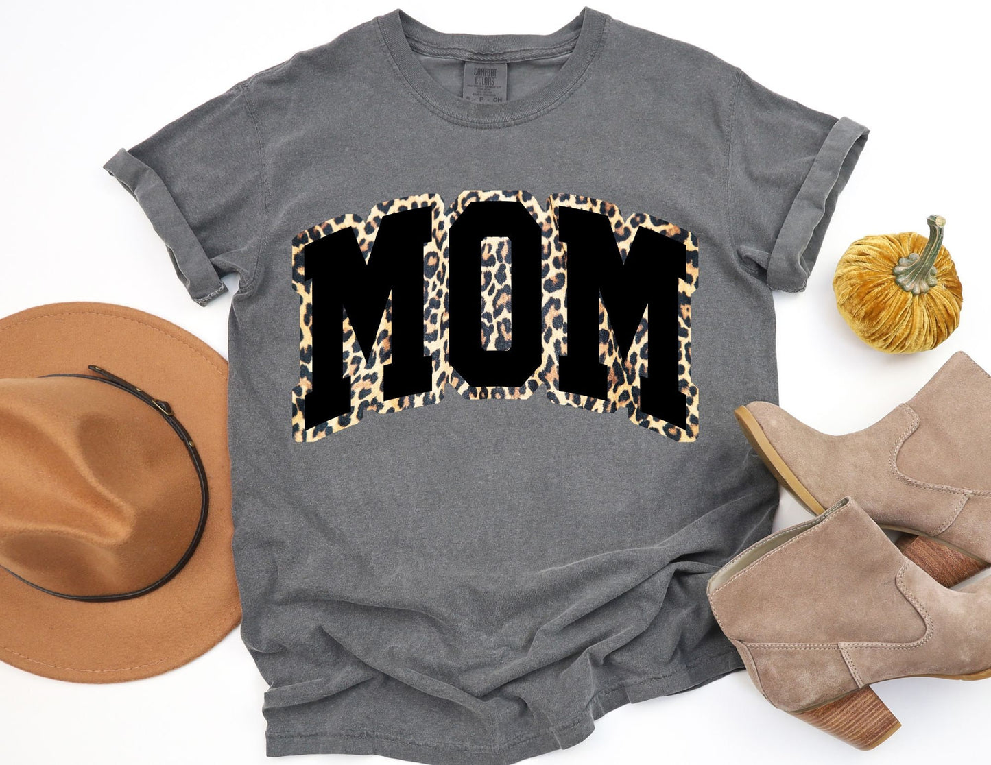 Comfort Colors Leopard Mom Shirt, Mama Tee