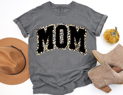 Comfort Colors Leopard Mom Shirt, Mama Tee