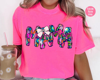 Comfort Colors® Summer Floral Mama and Mini Shirt, Matching Mommy and Me Shirts
