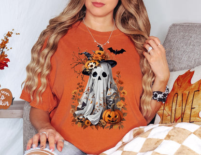Comfort Colors Halloween Ghost T-Shirt, Spooky Season Tee