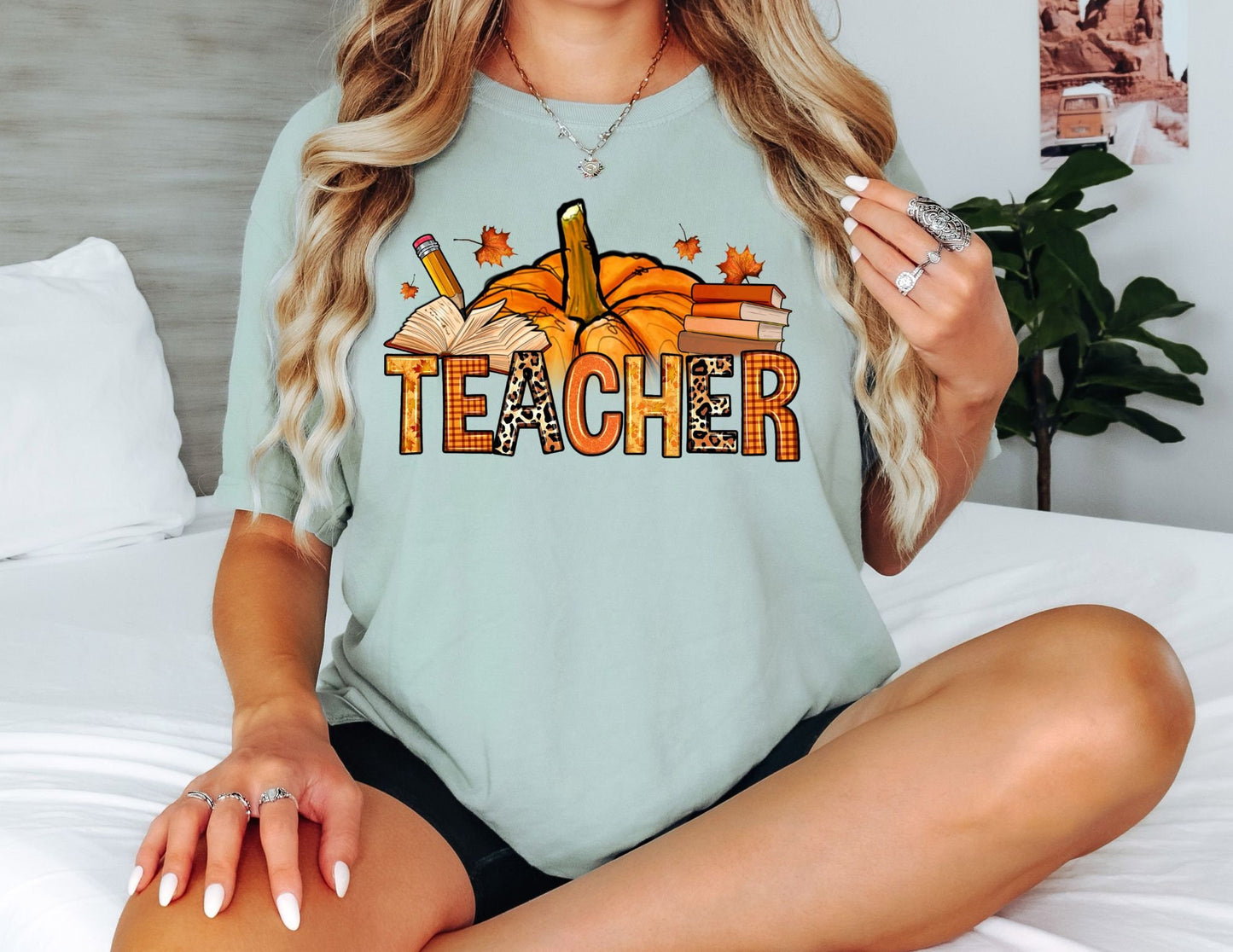 Comfort Colors Fall Teacher Shirt: Pumpkin Spice Back to School