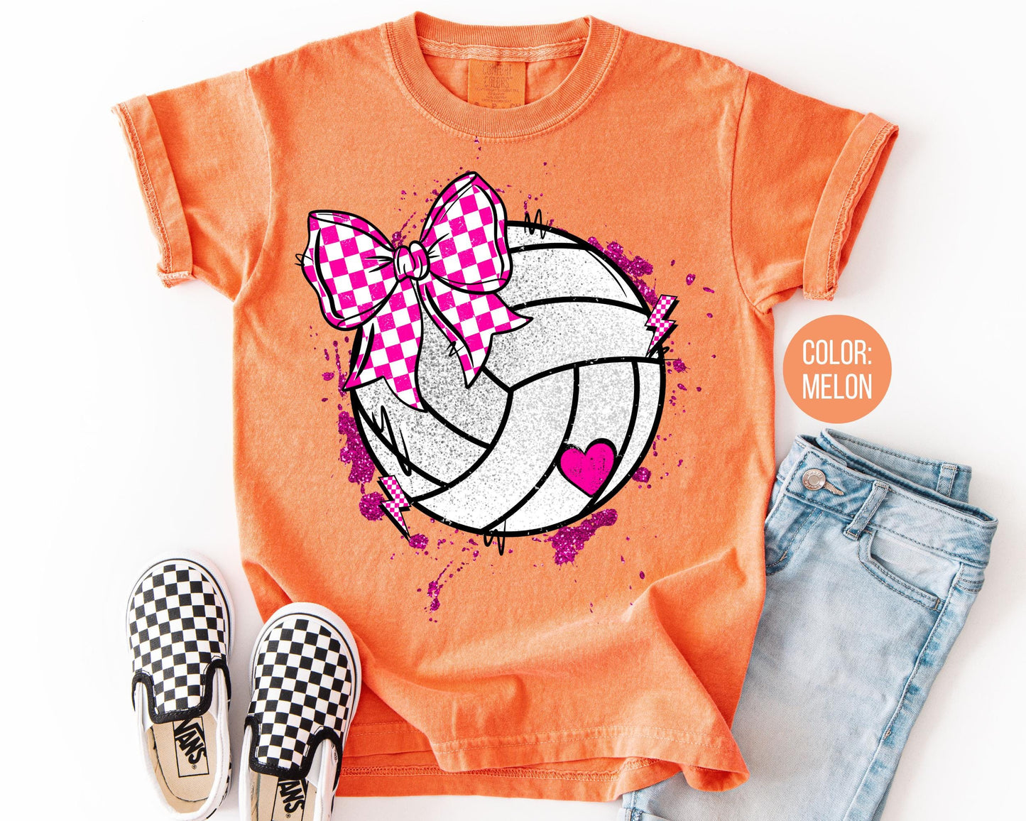 Comfort Colors Girls Volleyball Shirt: Matching Mom & Daughter Volley Shirts