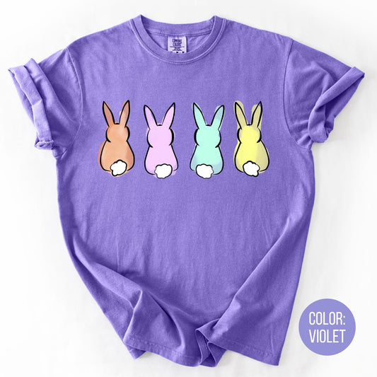 Comfort Colors Colorful Bunny T-Shirt - Happy Easter Gift