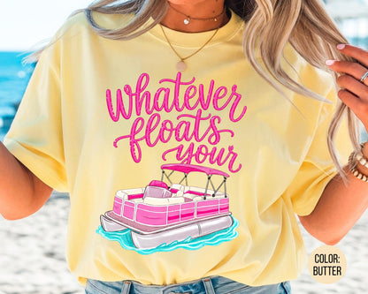 Comfort Colors Whatever Floats Your Boat Shirt, Lake Shirts