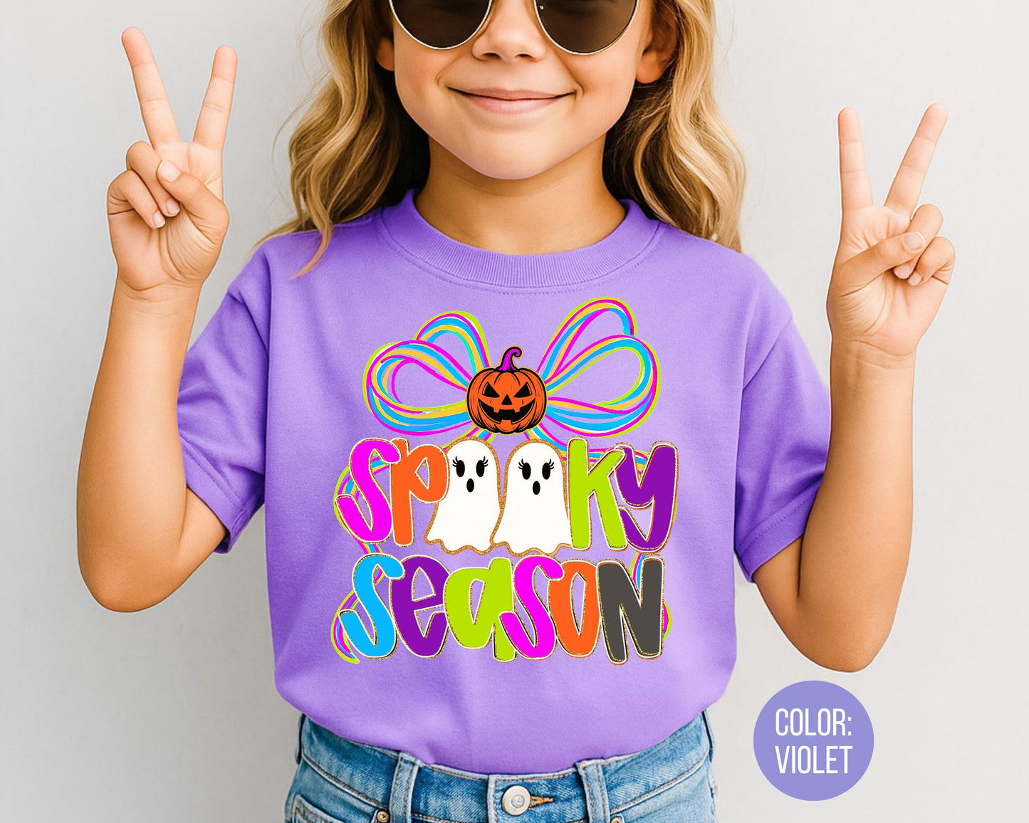 Comfort Colors Spooky Season Shirt: Coquette Preppy Halloween Tee