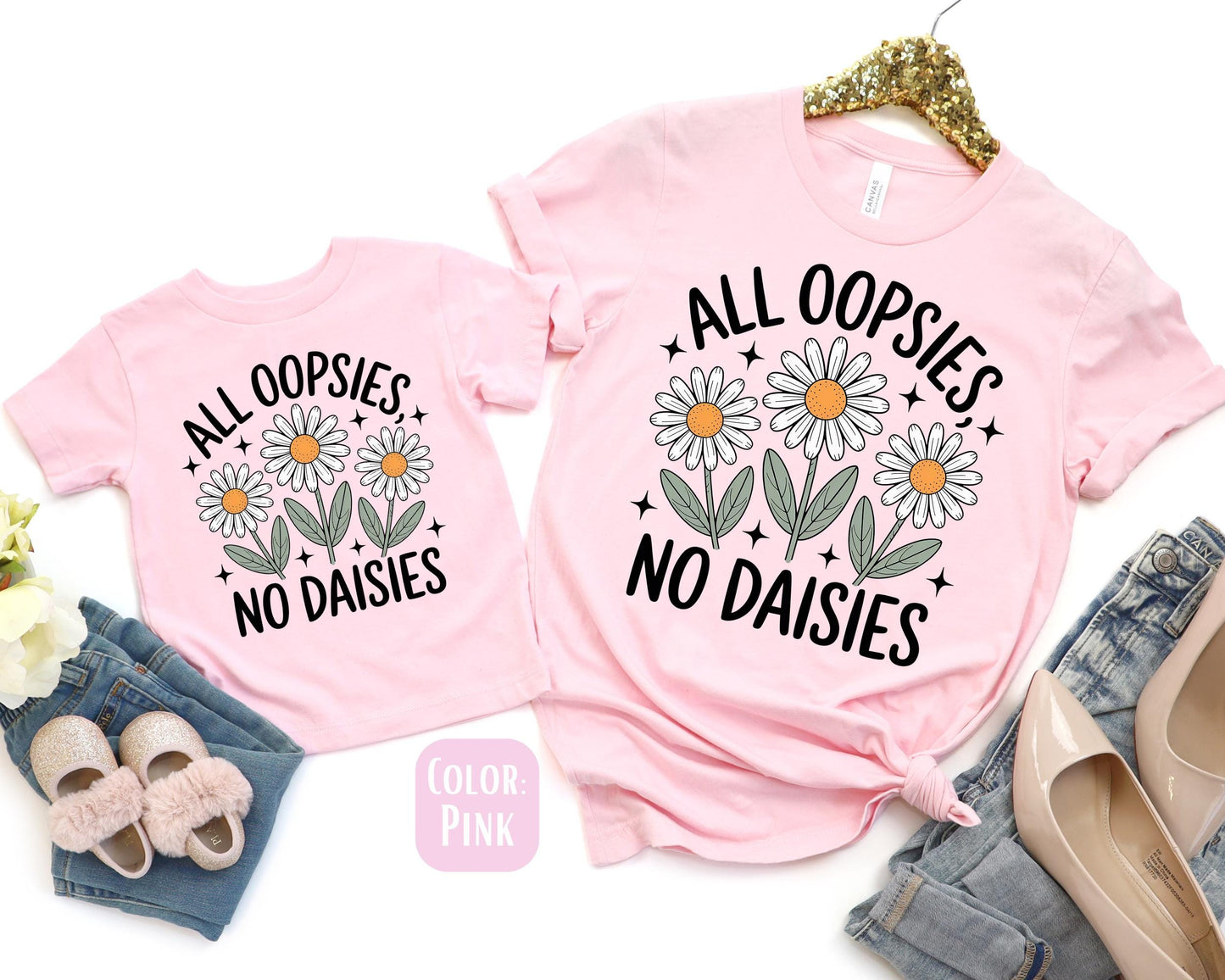 Mama Mini All Oopsies No Daisies Shirt, Mother's Day Gift, Matching Mommy and Me Daisy Shirt, Mama Mini Outfit, Mother Daughter Shirts