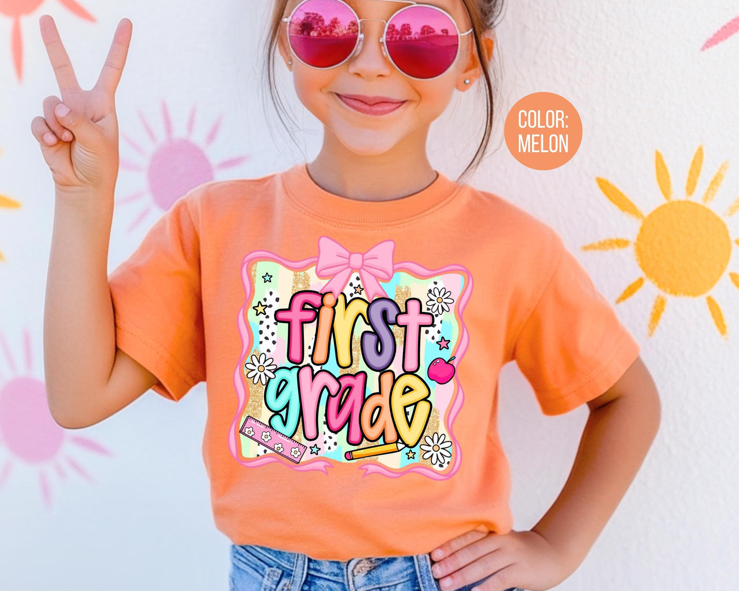 Comfort Colors First Grade Shirt: Preppy Back to School Tee