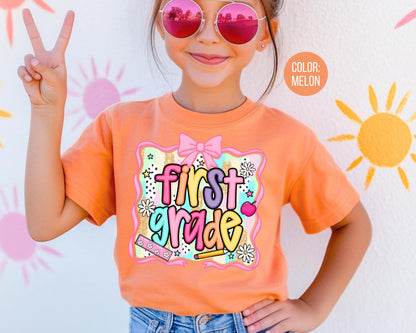 Comfort Colors First Grade Shirt: Preppy Back to School Tee
