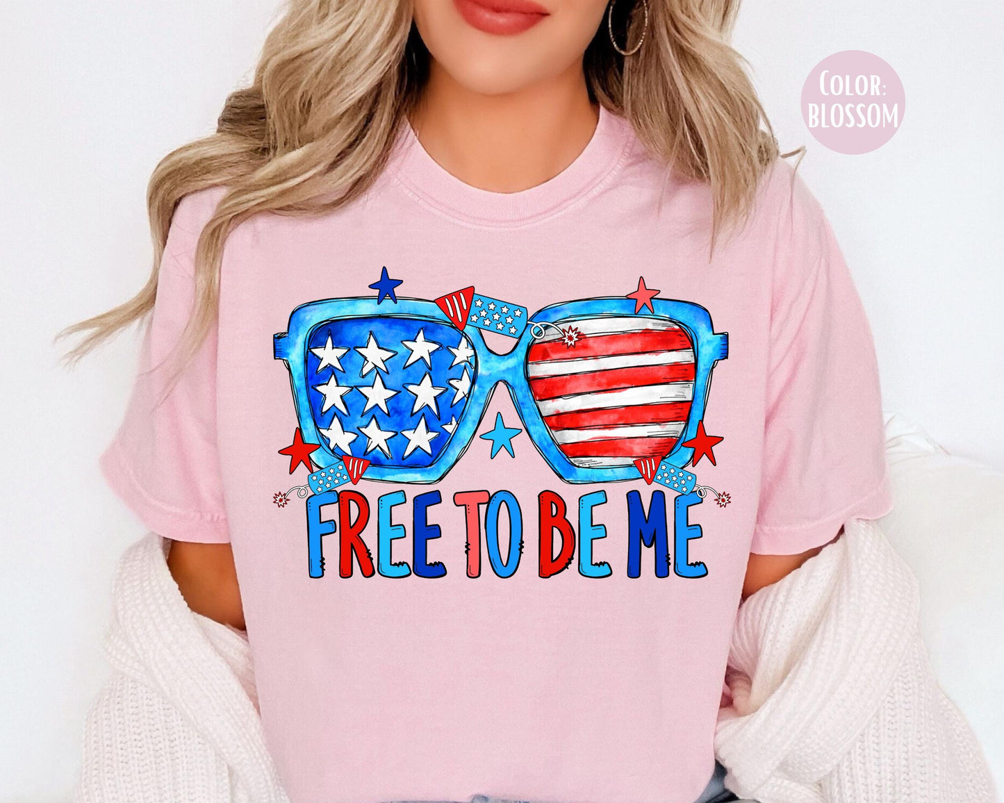 Comfort Colors Free To Be Me Shirt, 4th of July Shirts