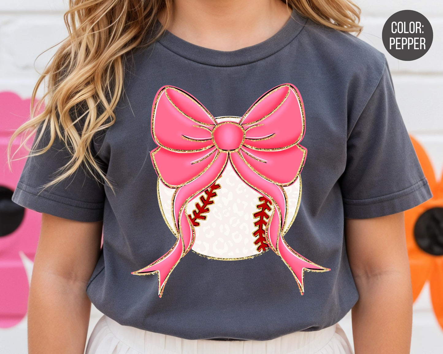 Comfort Colors Leopard Coquette Baseball Shirt, Girls Baseball Shirts