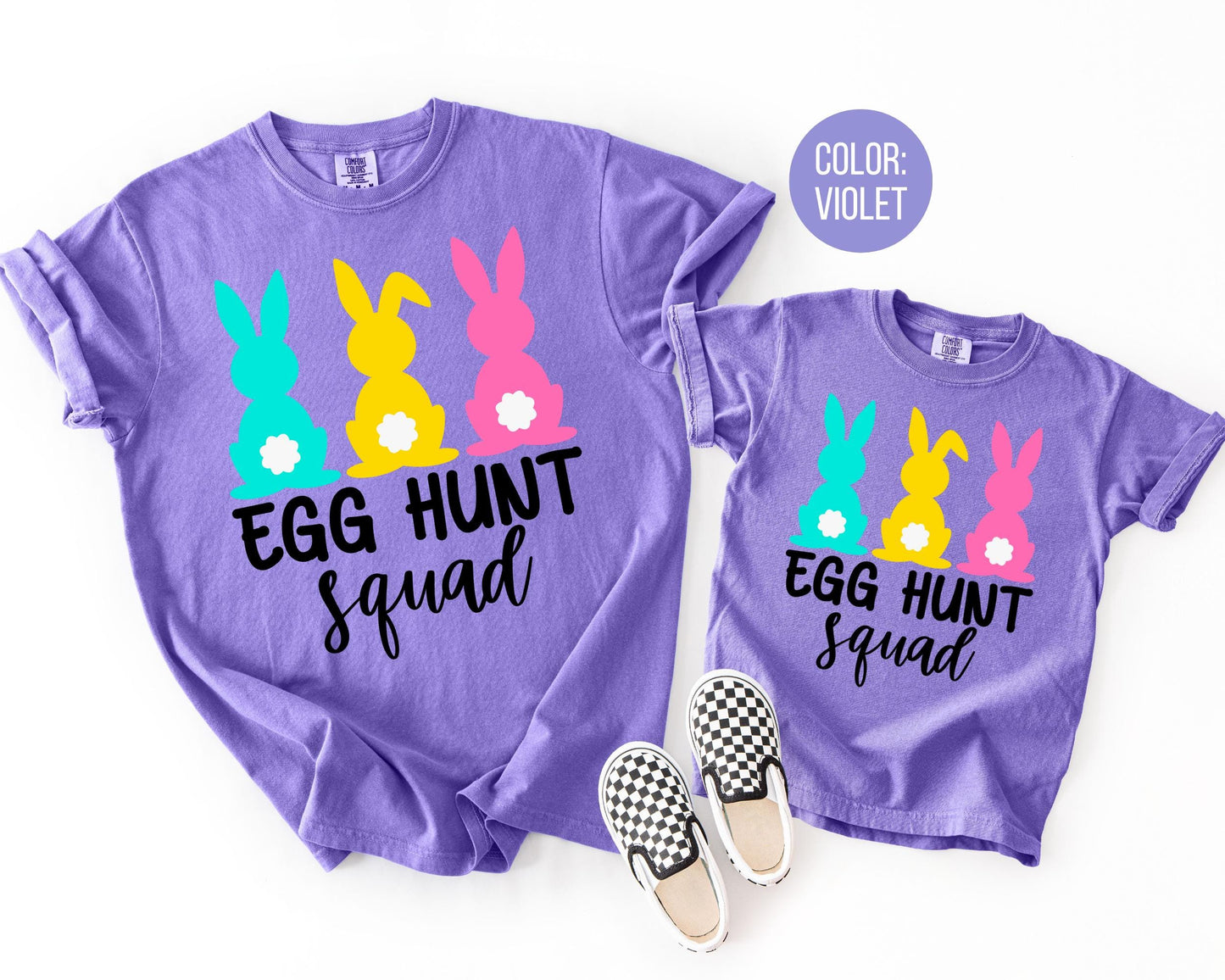 Comfort Colors® Egg Hunt Squad Shirt, Matching Easter Egg Hunting Shirts