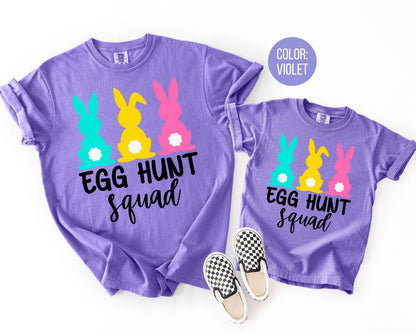 Comfort Colors® Egg Hunt Squad Shirt, Matching Easter Egg Hunting Shirts