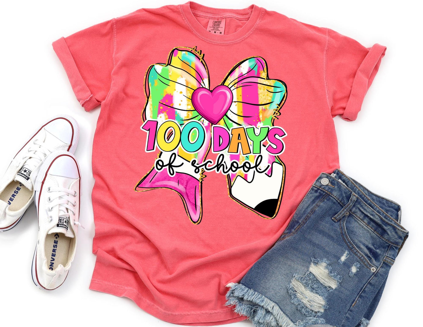 100 Days of School Shirt, Comfort Colors Teacher Tee