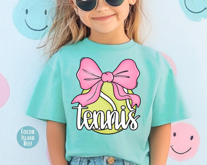 Comfort Colors Coquette Tennis Shirt, Girls Tennis Shirts