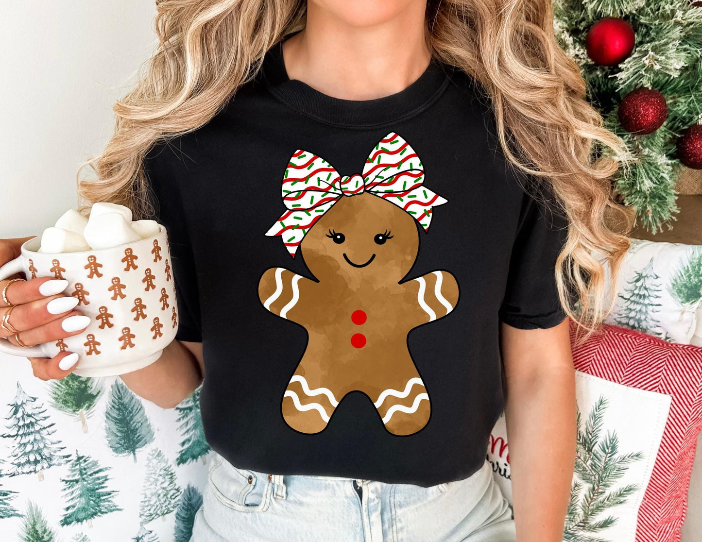 Comfort Colors Gingerbread Girl Christmas Shirt