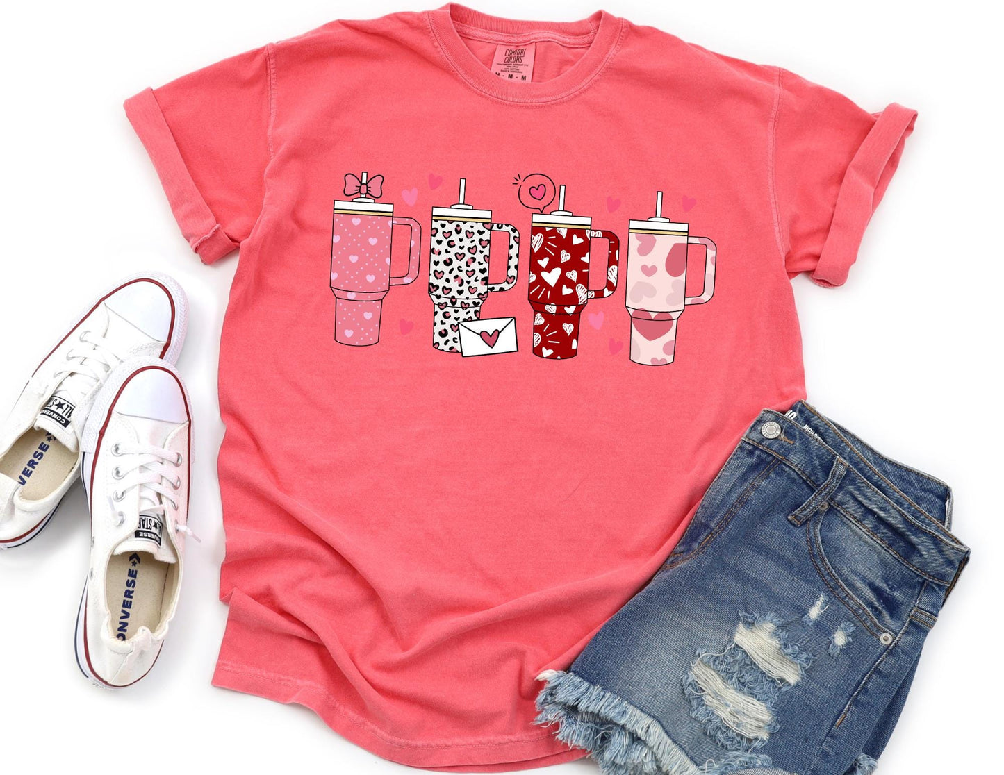 Comfort Colors Valentine Tumblers Shirt, Women's Valentine's Day Gift