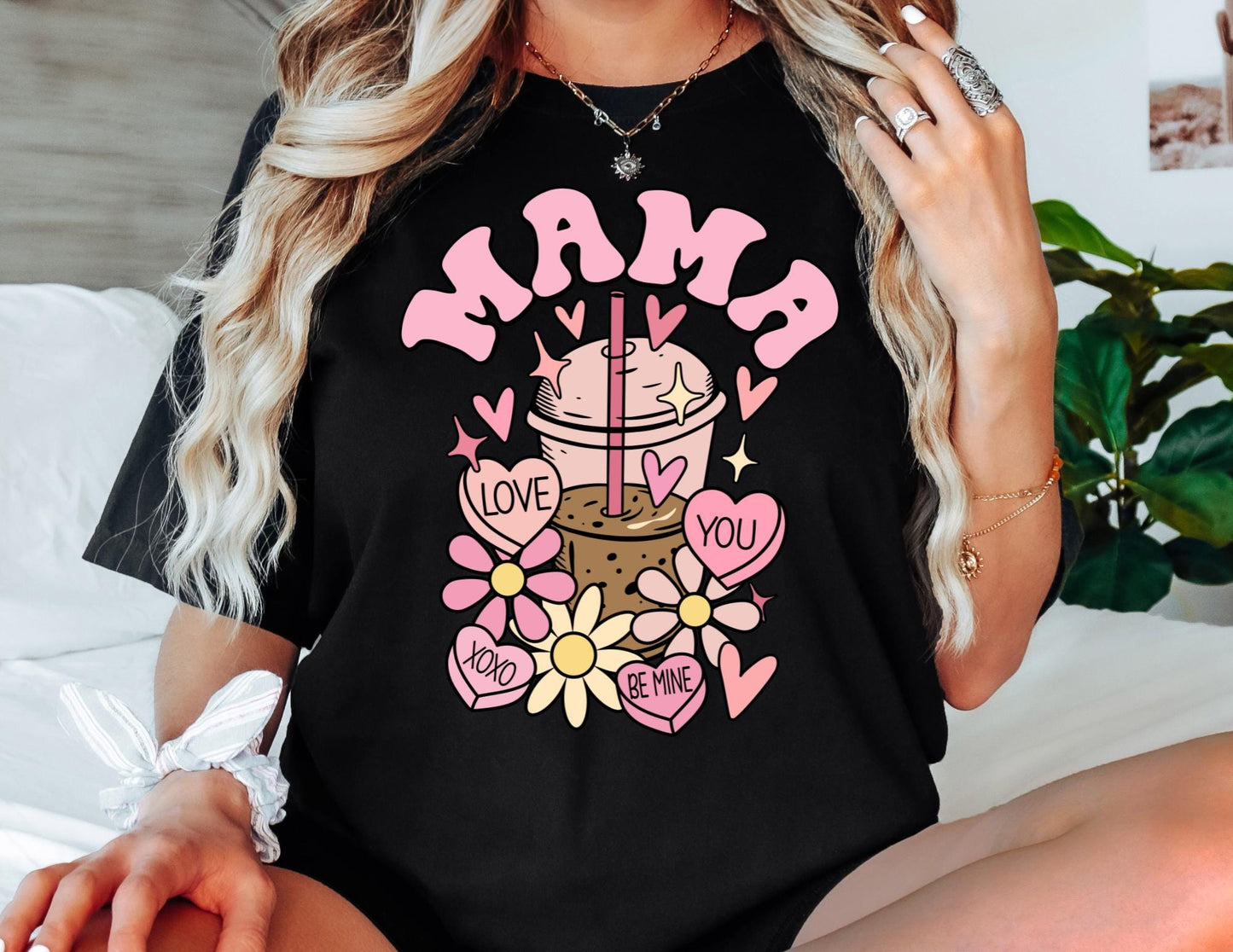 Comfort Colors Coffee Mama Valentine's Day Shirt
