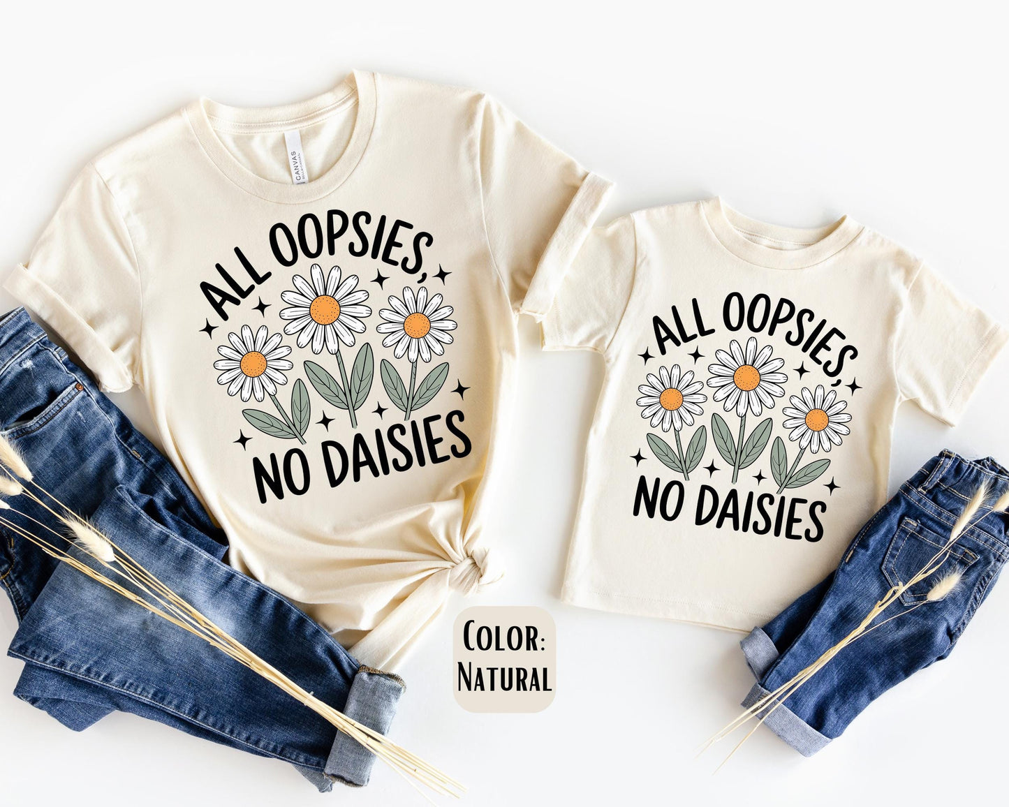 Mama Mini All Oopsies No Daisies Shirt, Mother's Day Gift, Matching Mommy and Me Daisy Shirt, Mama Mini Outfit, Mother Daughter Shirts