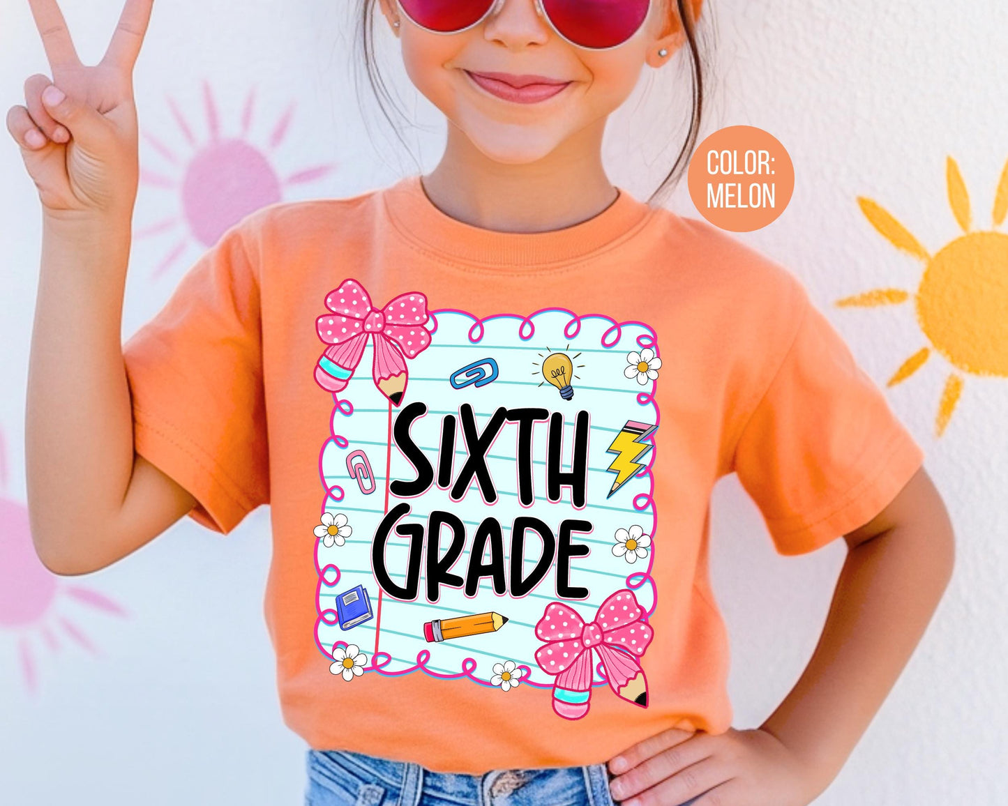 Comfort Colors® Coquette Sixth Grade Shirt, 6th Grade Teacher Shirts