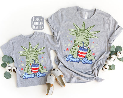 Mama Mini Statue of Liberty American Shirt, Mother's Day Gift, Matching Mommy and Me July 4th Tee, Mother Daughter, America Shirts