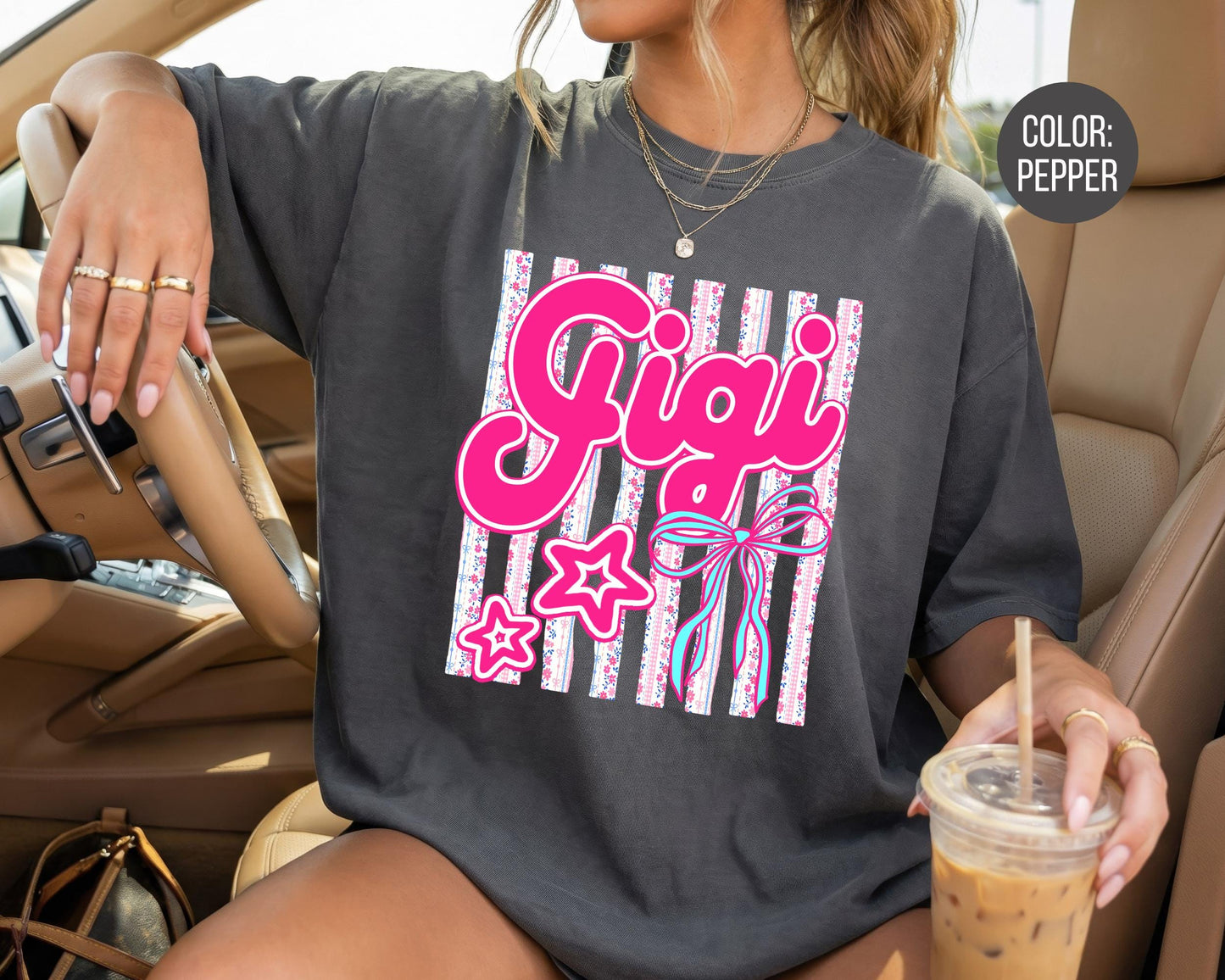 Comfort Colors® Floral Gigi Shirt, Gift for Gigi