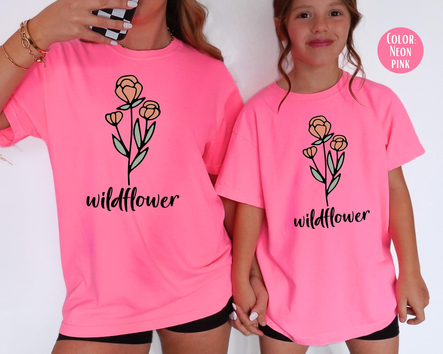 Comfort Colors Wildflower Shirt: Girls Youth Tee