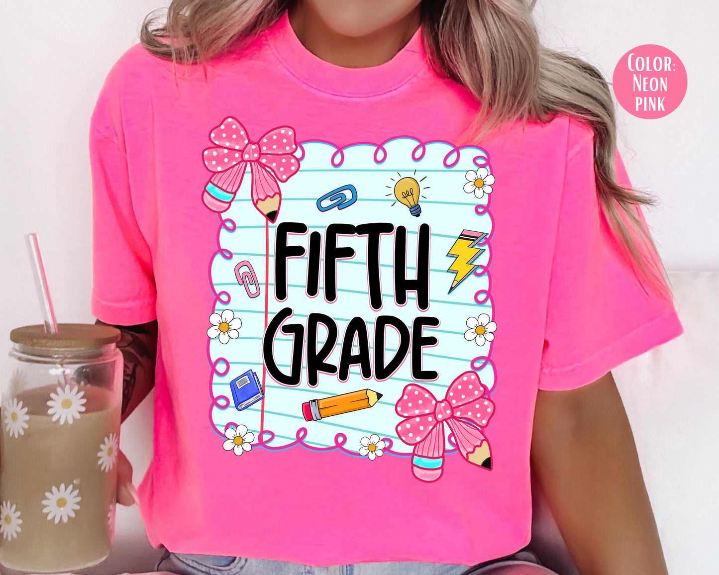 Comfort Colors® Coquette Fifth Grade Shirt, 5th Grade Teacher Shirts