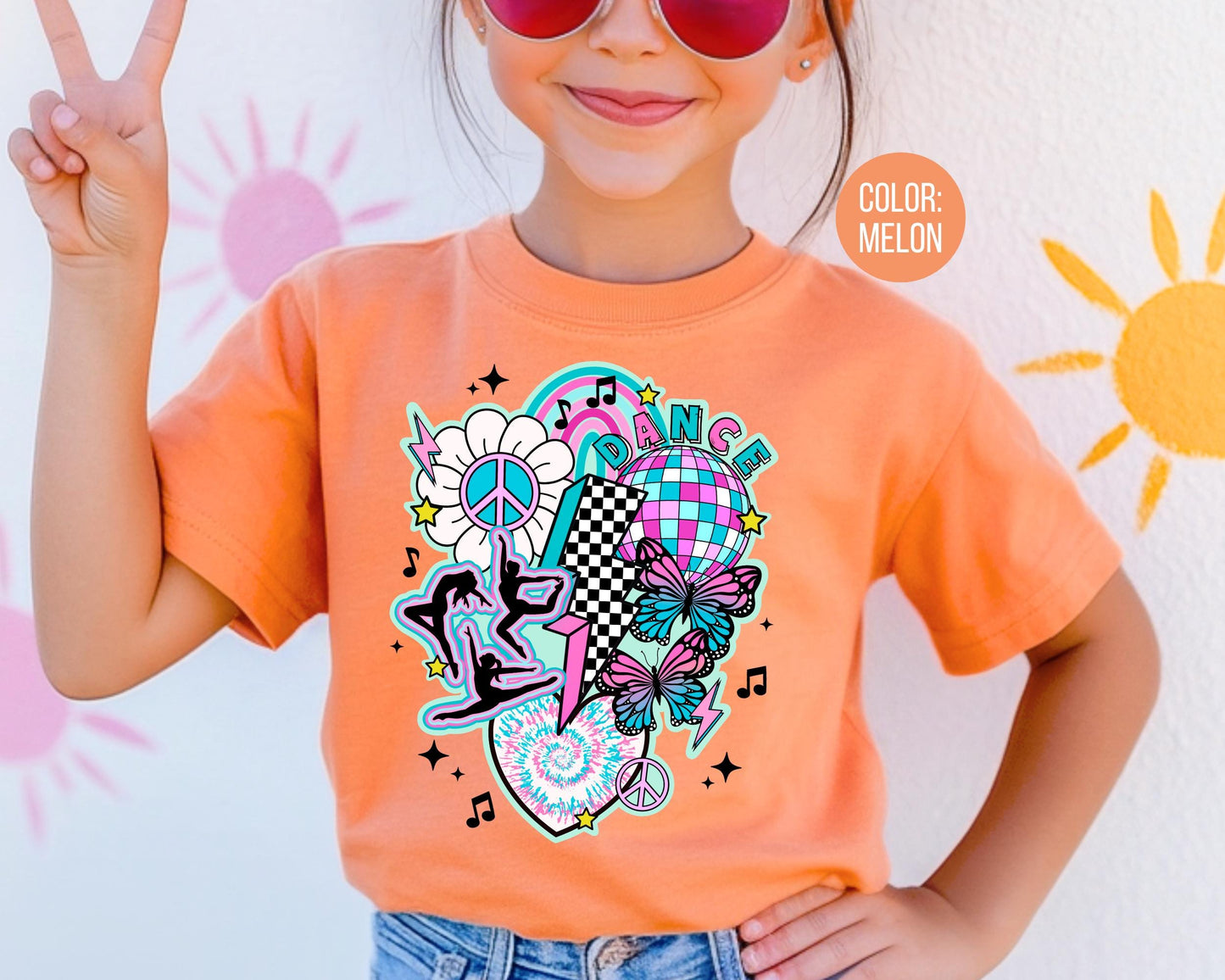 Comfort Colors Girls Retro Dance Shirt, Kids Dance Shirts