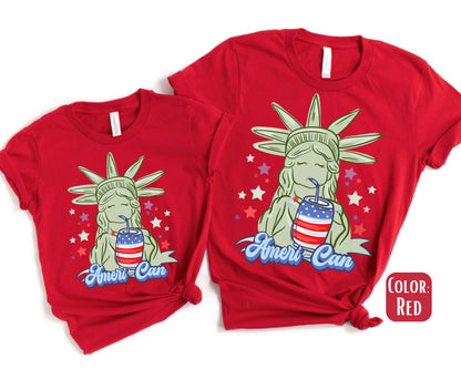Mama Mini Statue of Liberty American Shirt, Mother's Day Gift, Matching Mommy and Me July 4th Tee, Mother Daughter, America Shirts