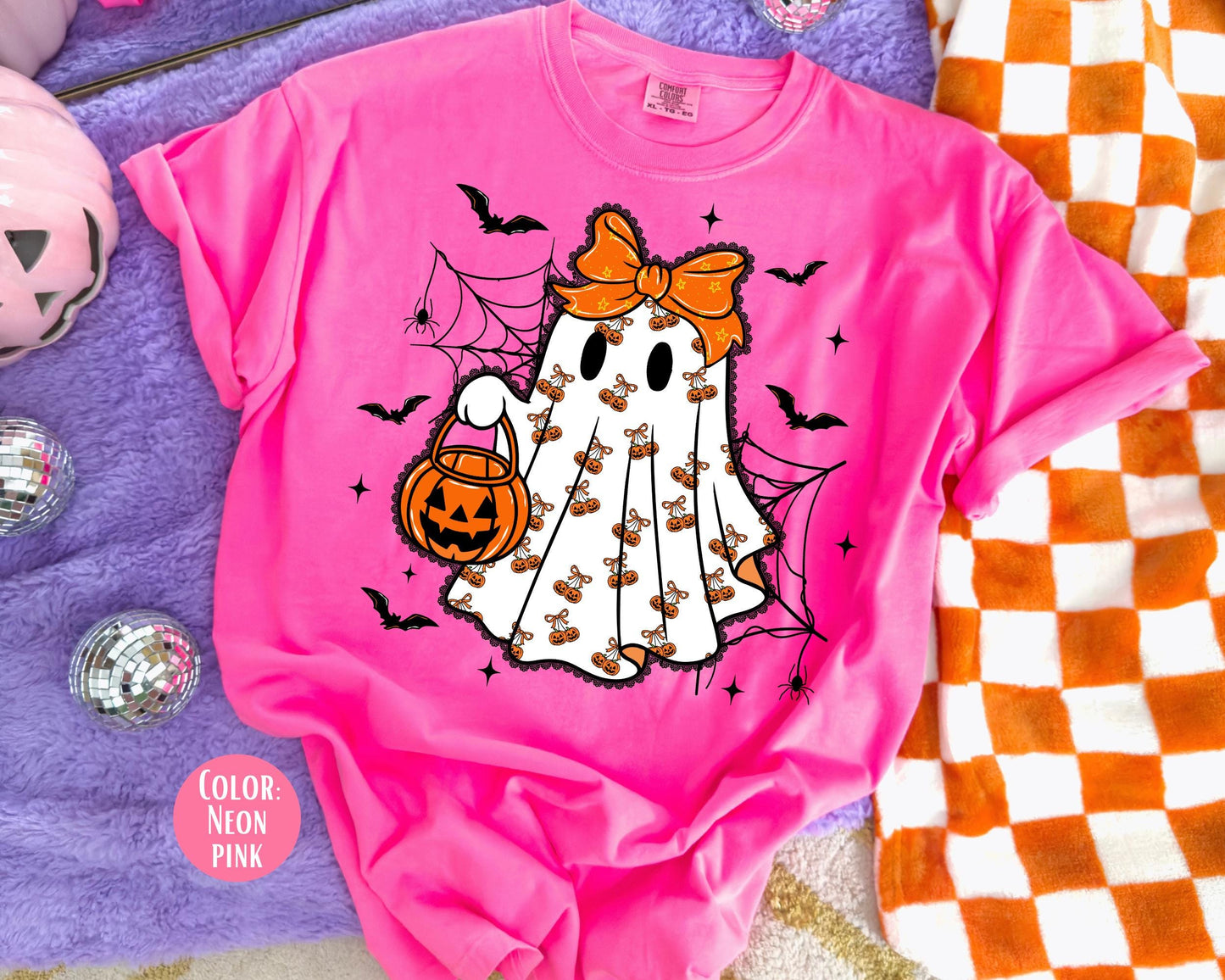 Comfort Colors Lace Ghost Shirt: Coquette Halloween Tee