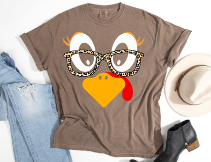 Comfort Colors Turkey Thanksgiving T-Shirt, Fall Tee