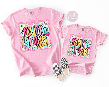 Comfort Colors 4th Grade Shirt: Preppy Back to School Tee