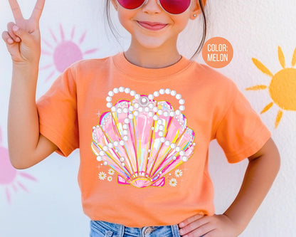 Comfort Colors® Pearl Coquette Clam Shirt, Girls Summer Shirts